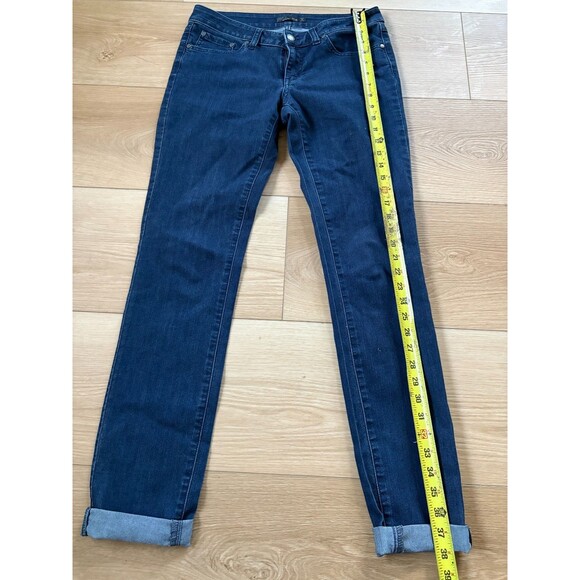 Prana Skinny Jeans Womens 6/28 Carlotta Mid Rise Stretchy Denim Dark Wash Blue - Picture 2 of 8